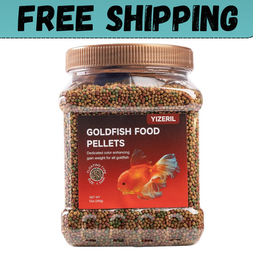 Floating goldfish food pellets - floating,