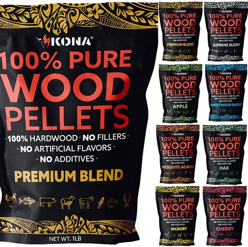 Kona wood pellets variety pack - kona,
